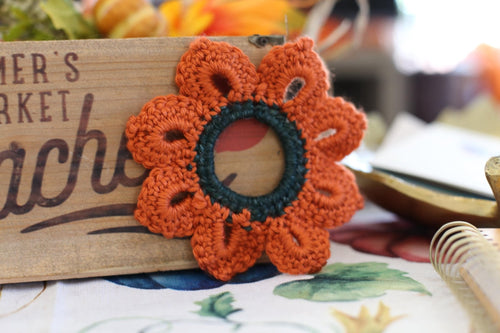Crocheted Flower Scrunchies: Handmade Hair Accessories - My Cozy Knick Knacks