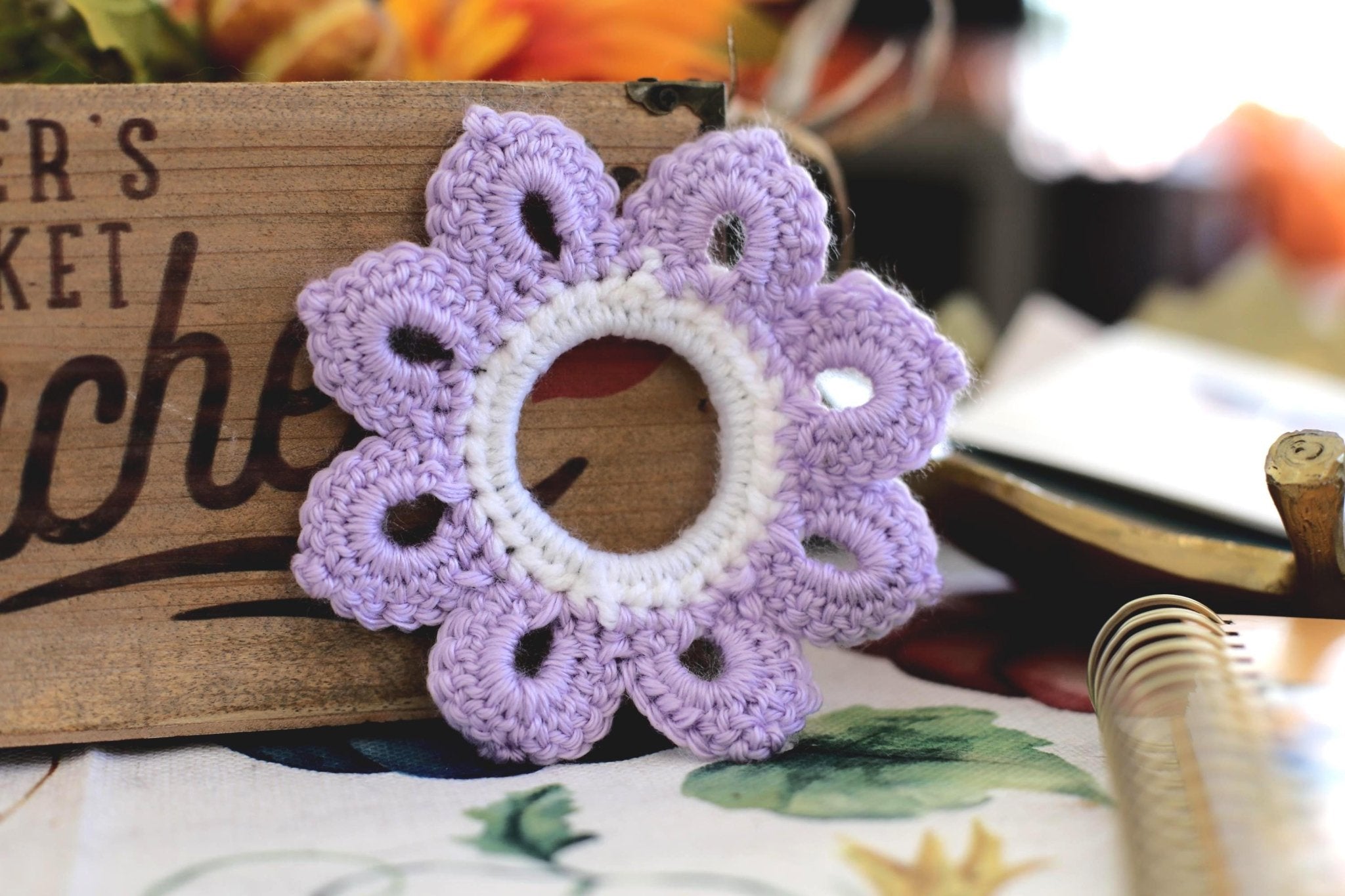 Crocheted Flower Scrunchies: Handmade Hair Accessories - My Cozy Knick Knacks