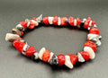 Red, Black & White Stone Chip Bracelet - My Cozy Knick Knacks
